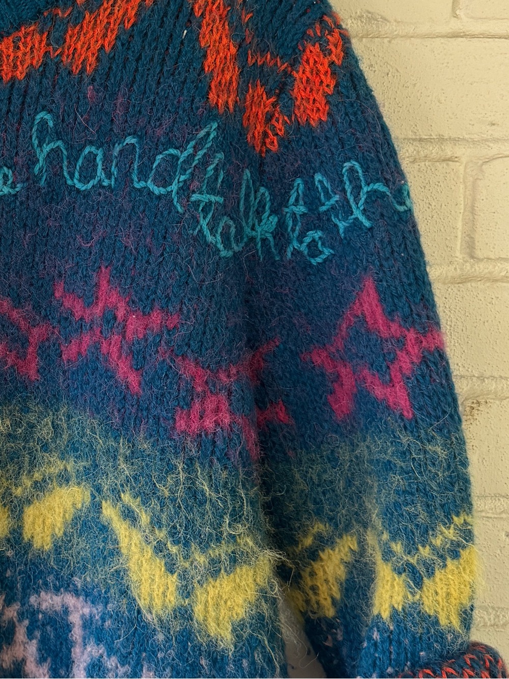 LINGUA FRANCA Luxury Embroidered Alpaca Wool Sweater • Womens LARGE • US 8 • NWT - Picture 10 of 13